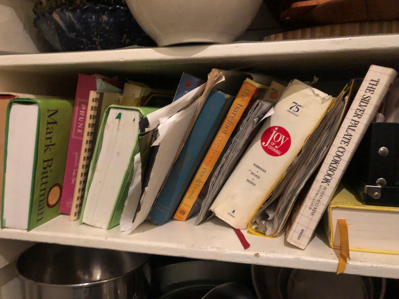 Cookbook shelf